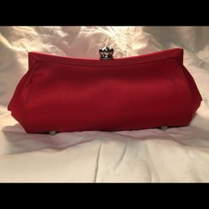 Satiny Red Clutch Purse